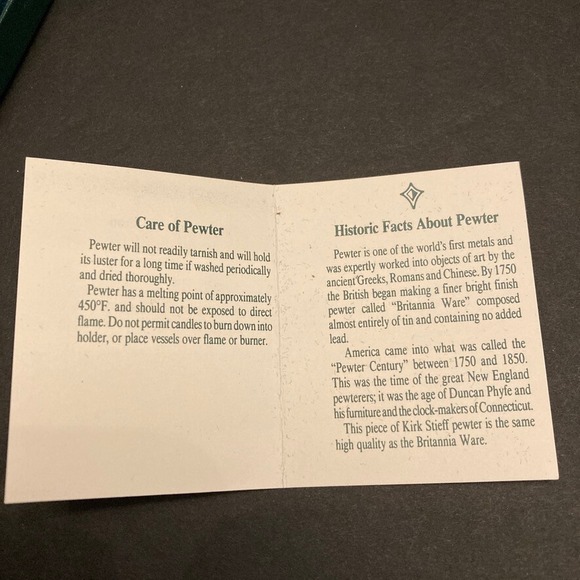 Vintage Kirk Stieff Pewter Brooch Pin Oval Floral "Autumn" Original Box USA - Picture 5 of 12